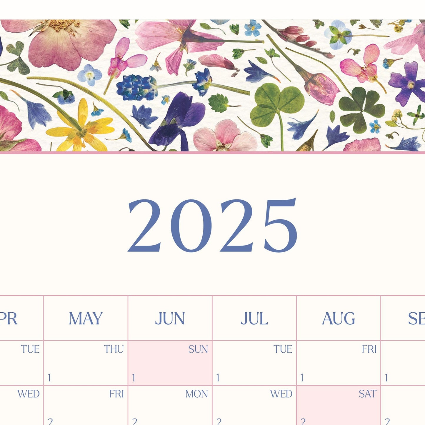 2025 Year Wall Planner, Natural