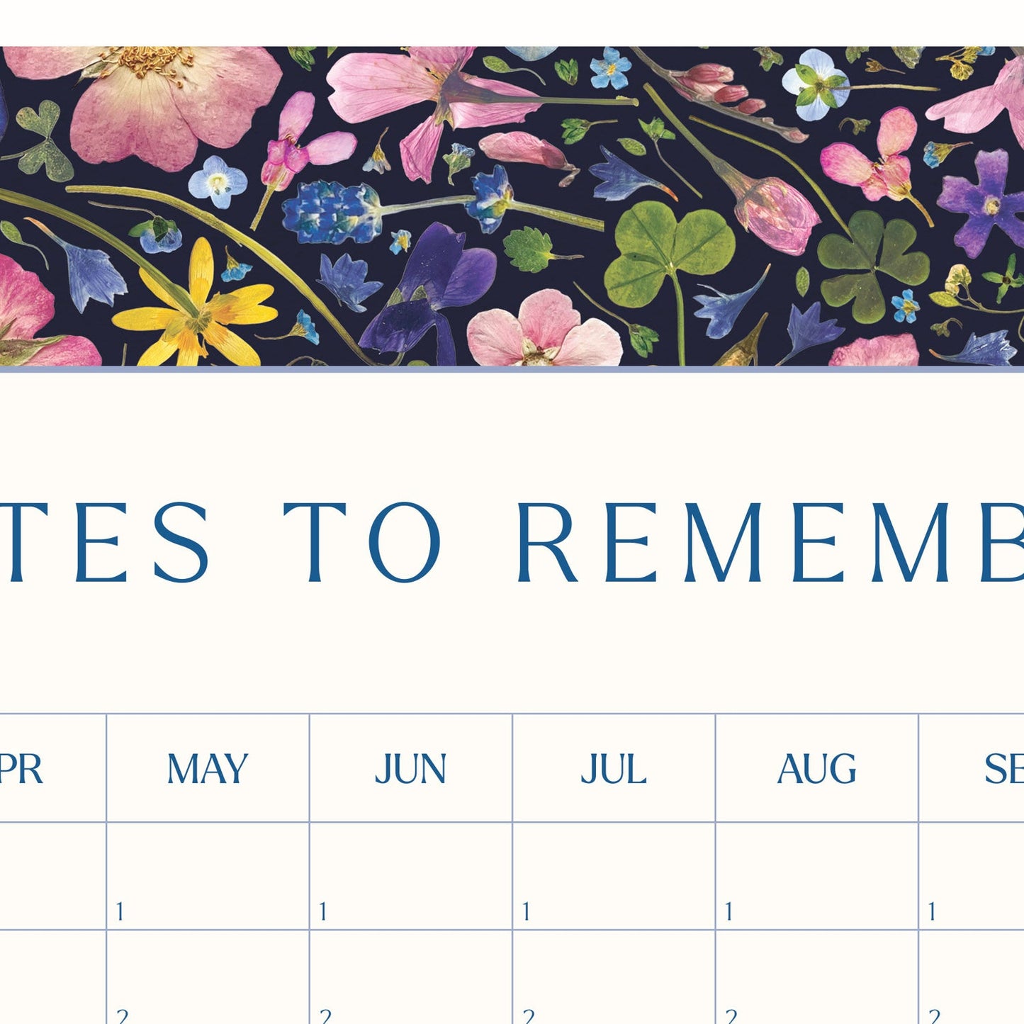 Dates to Remember Perpetual Wall Calendar, Ink