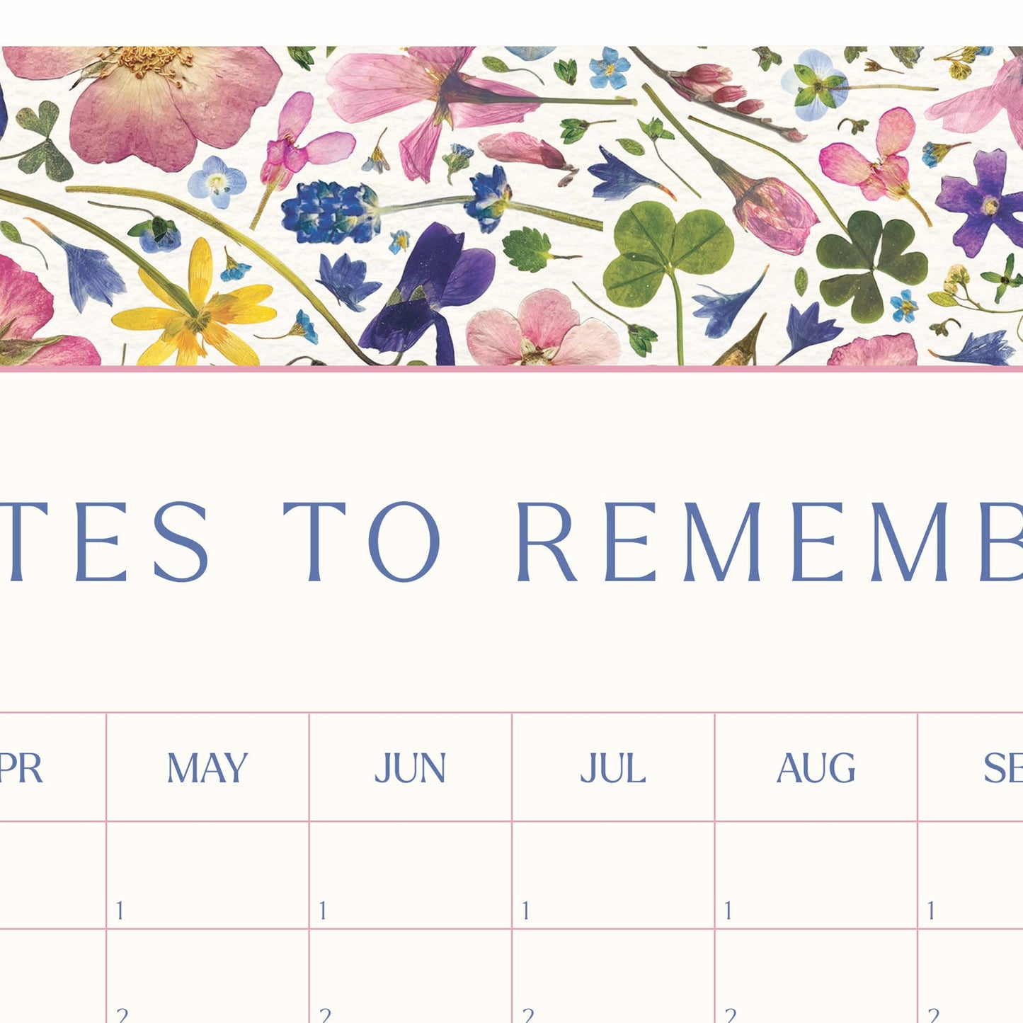 Dates to Remember Perpetual Wall Calendar, Natural