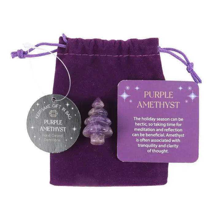 Amethyst Crystal Christmas Tree in A Bag