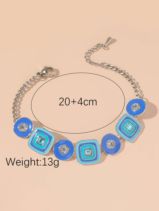 Blue Enamel Bracelet