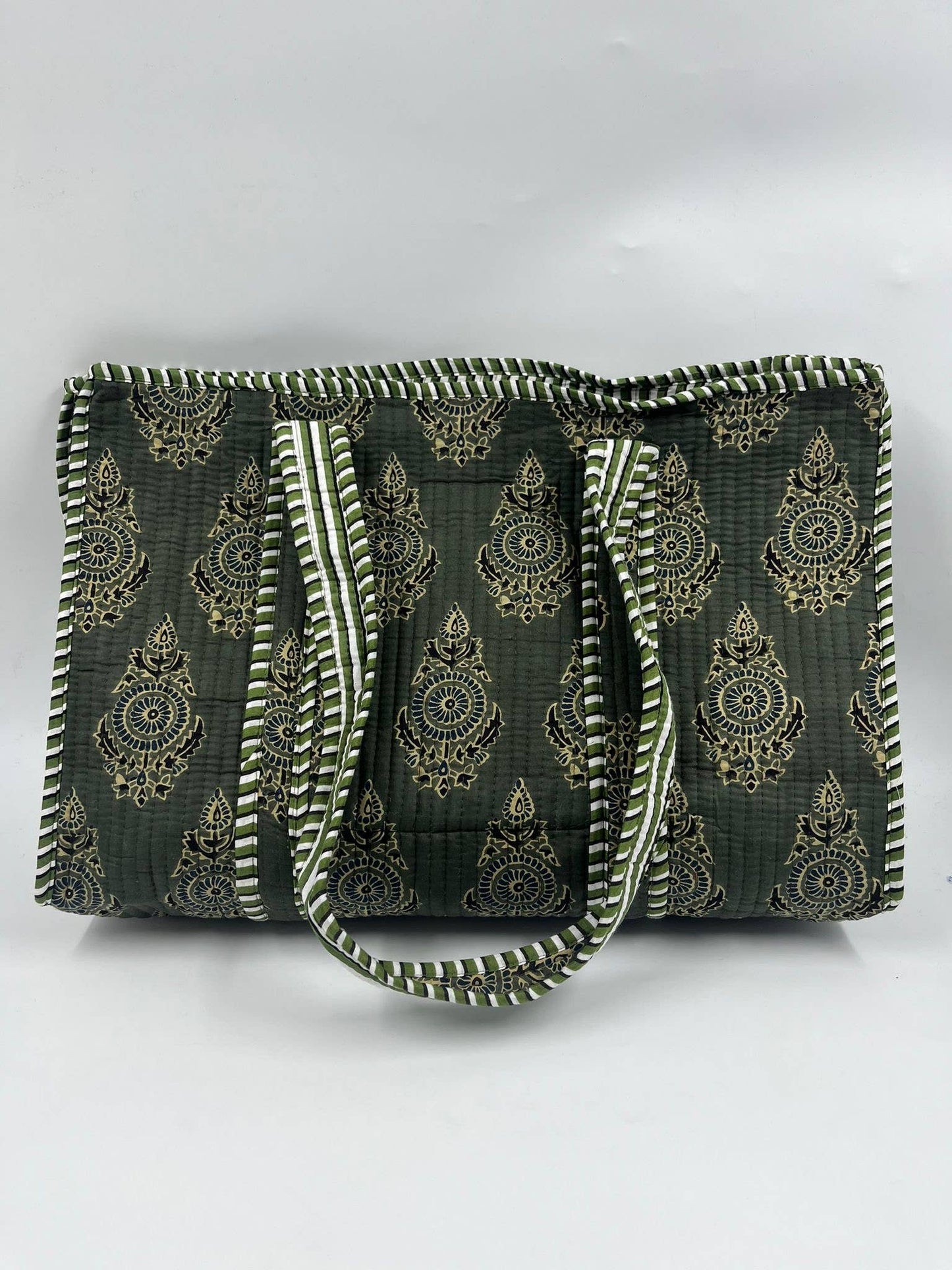 100% Cotton Kantha Quilted Boho Reversible (Small) Tote Bag