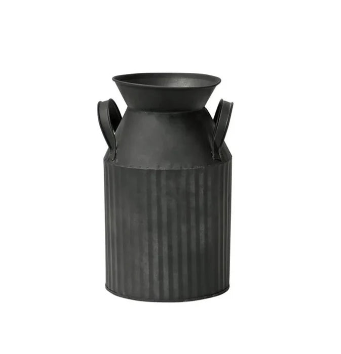 Churn Planter Charcoal - 25cm beautifull