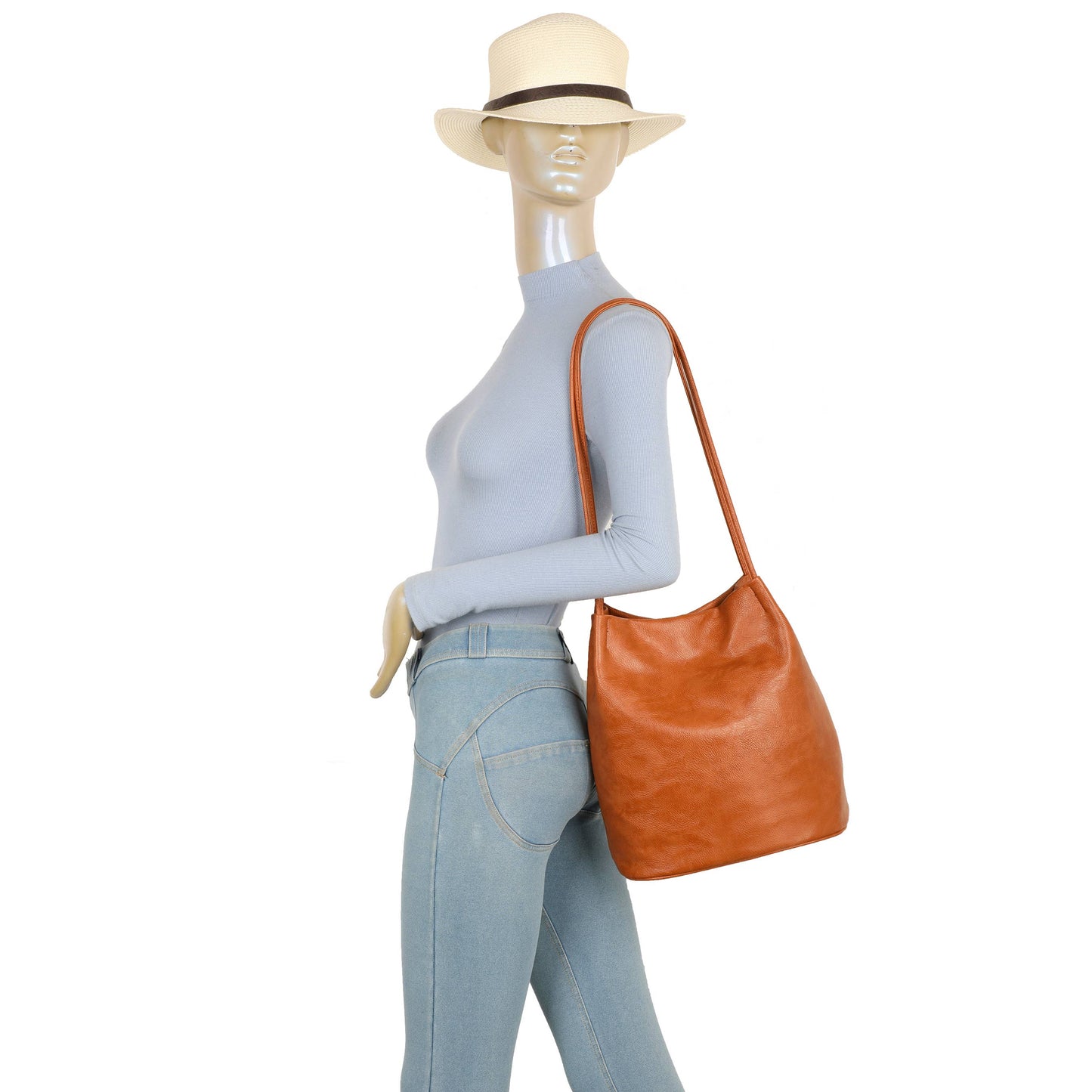 Soft Slouchy Shoulder Bag: Hot Pink