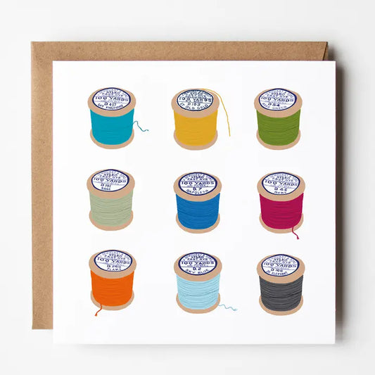 Cotton Reels - Blank Greetings Card