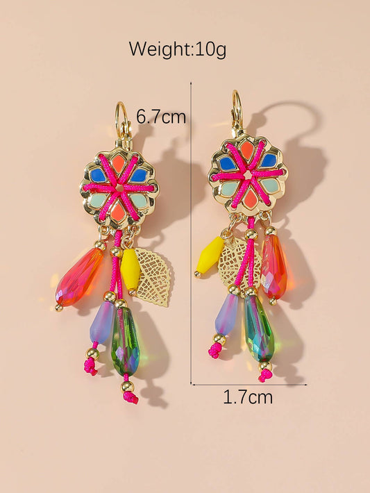 Multicoloured Drop Earrings