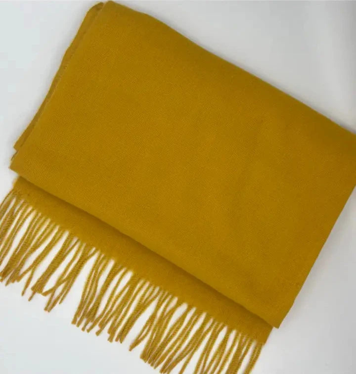 Super Soft Mustard Plain Colour Scarf