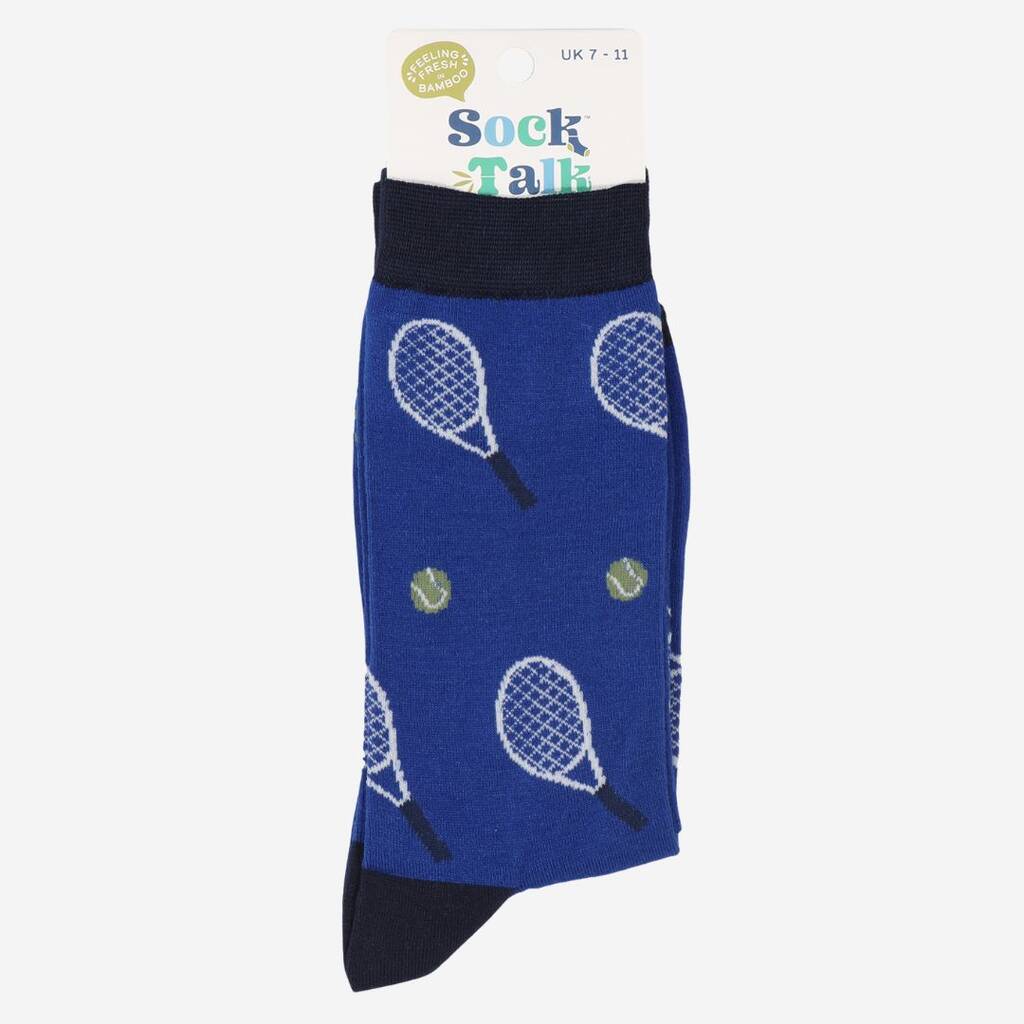 Men's Bamboo Tennis Socks  Blue