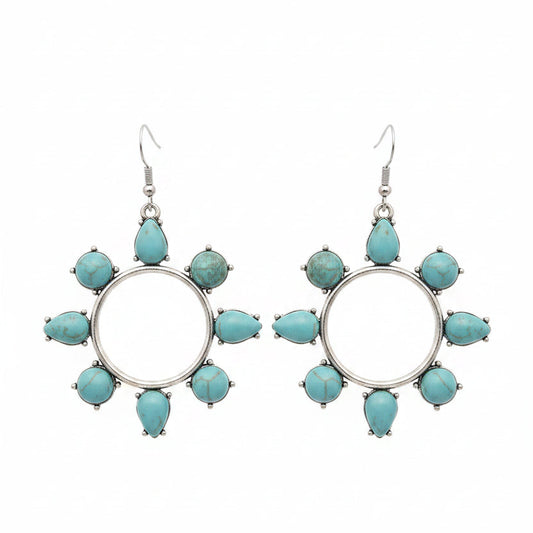 Hoops With Turquoise