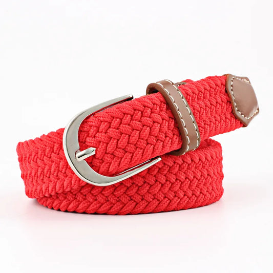 Elasticated Belt - Bright Red