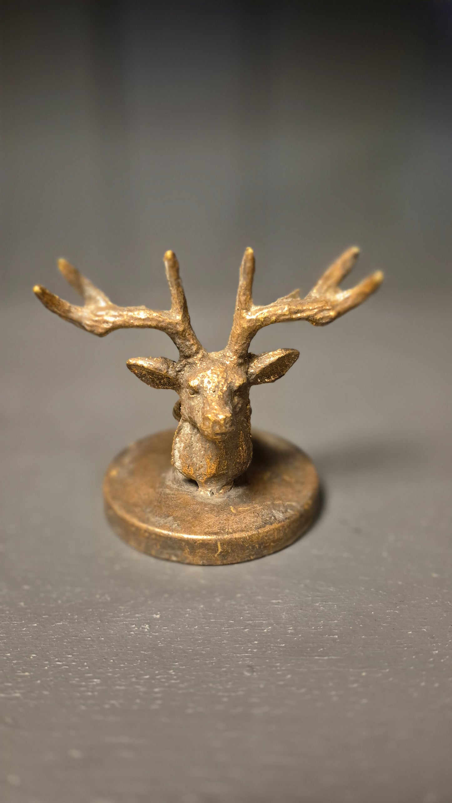 Antique Style Stags Head Candle Holder