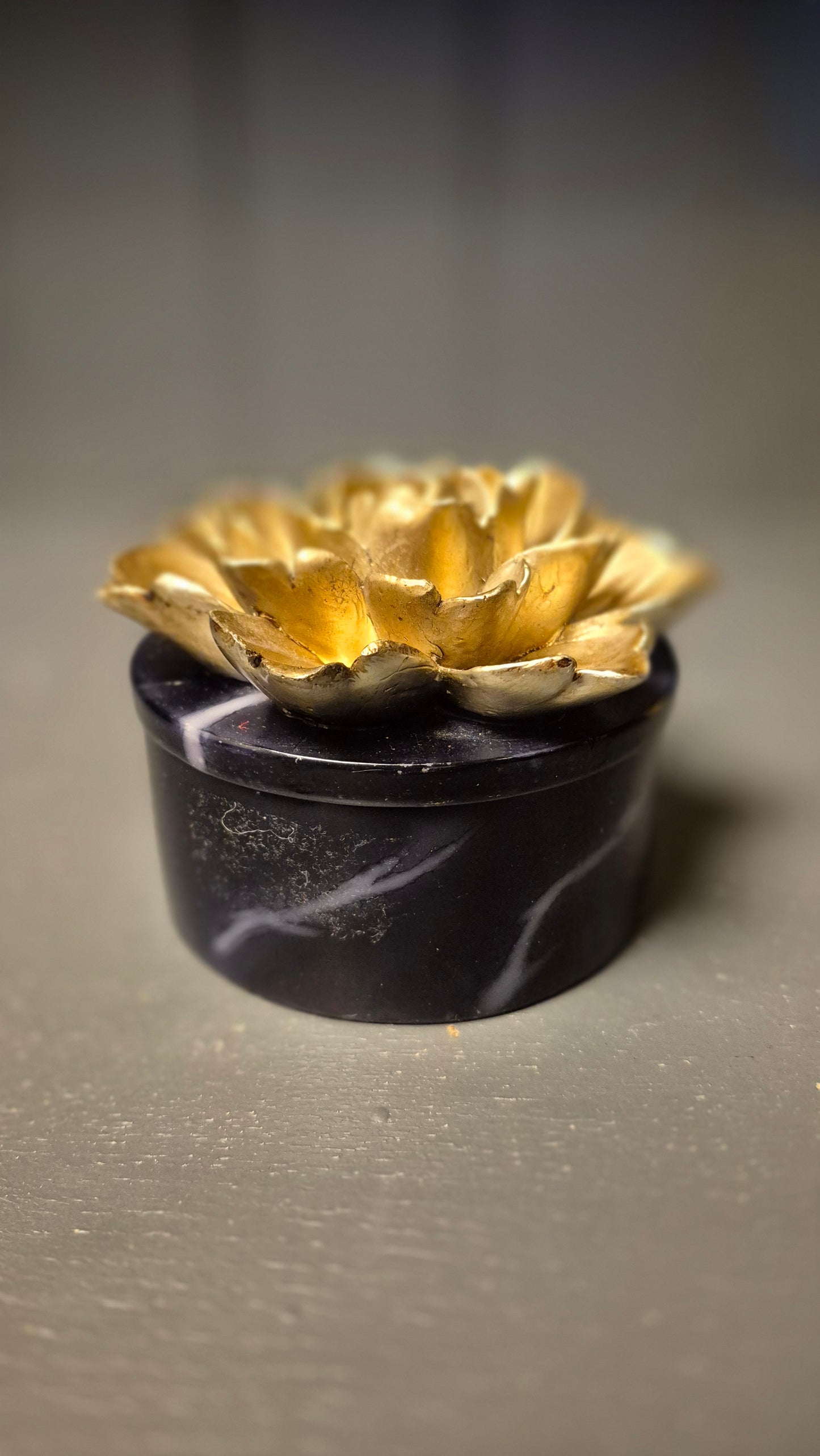 Antique Style Black & Gold Box