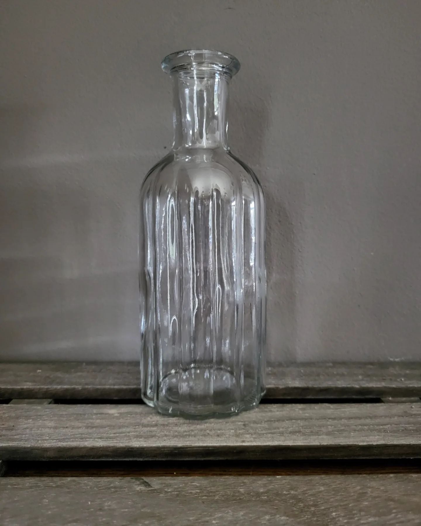 Clear Glass Bottle 19cm