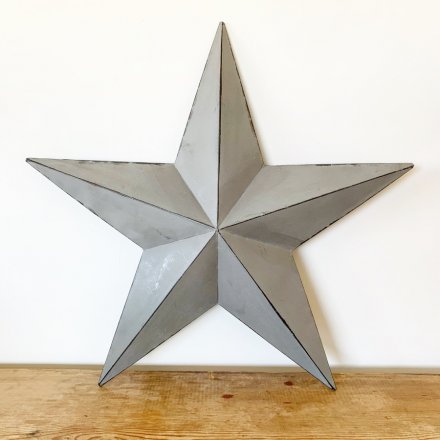 52cm Grey Metal Star