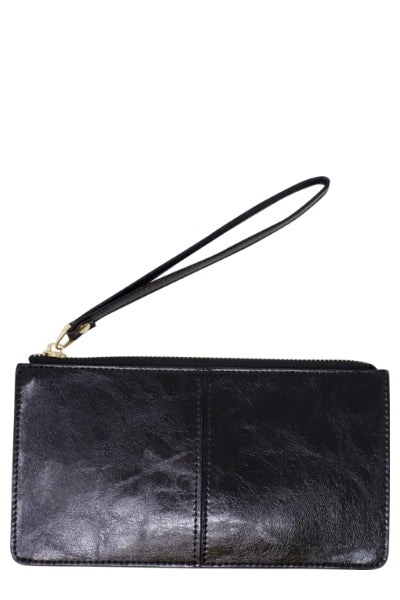 The Perfect Clutch .. with Wrist Strap - Black