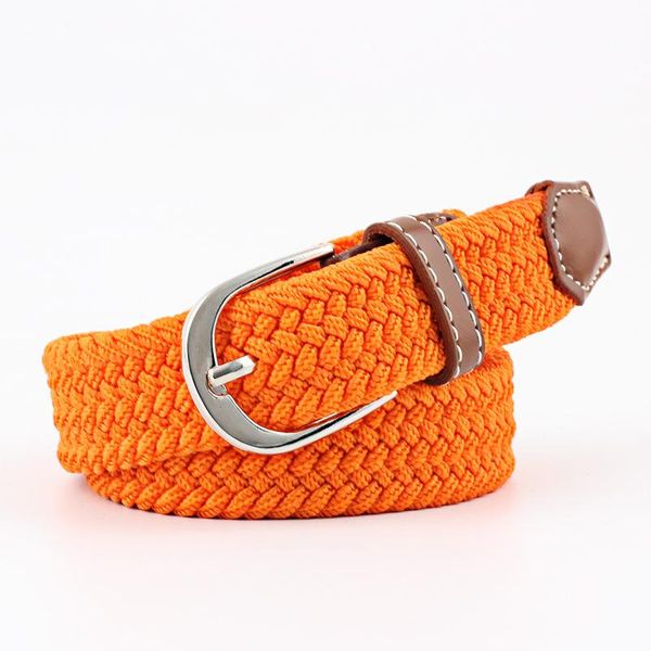 Orange Woven Elasticated Belt