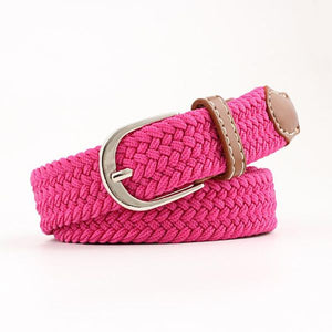 Hot Pink Woven Elasticated Belt